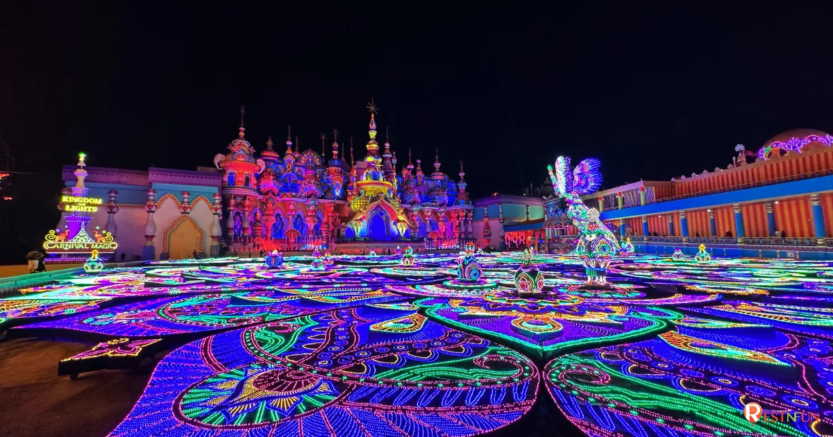 The beautiful light show at Carnival Magic Phuket